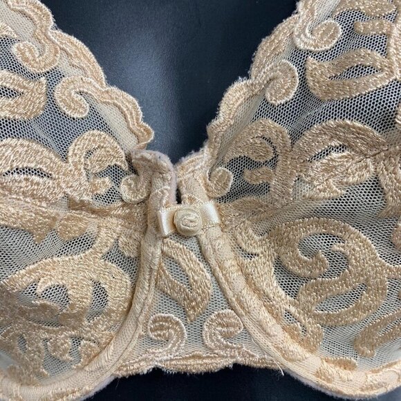 Wacoal Women's Crossbody Adjustable Strap Lace Scroll Floral Bra Size 34DD - Picture 5 of 13